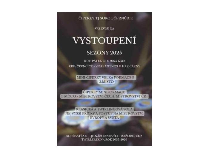 Vystoupení mažoretek Čiperek