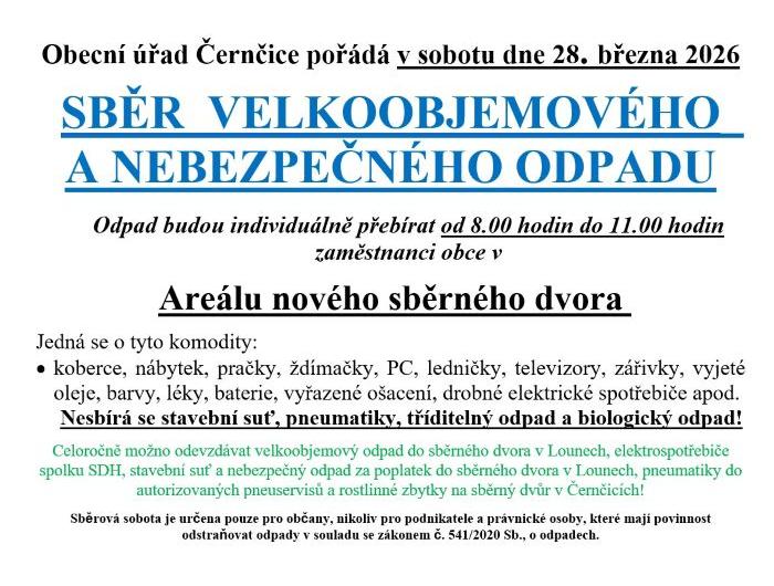 Sběr velkoobjemového a nebezpečného odpadu