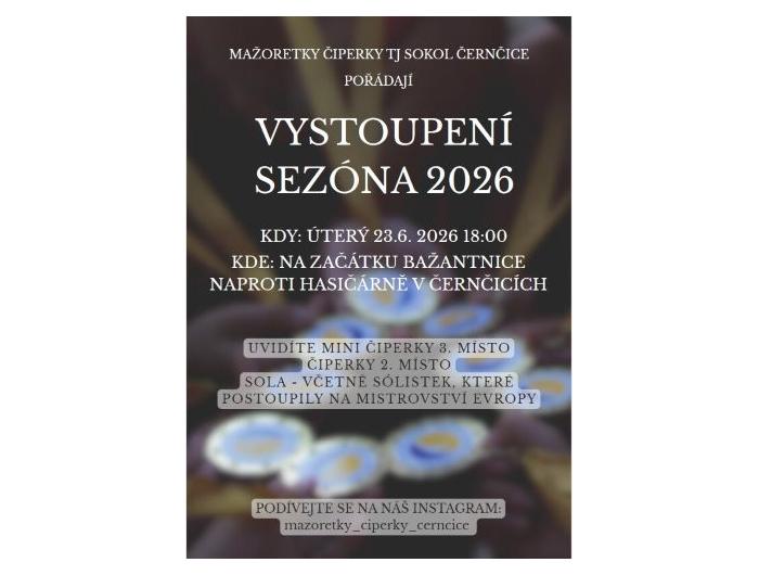 Vystoupení Mažoretek Čiperek